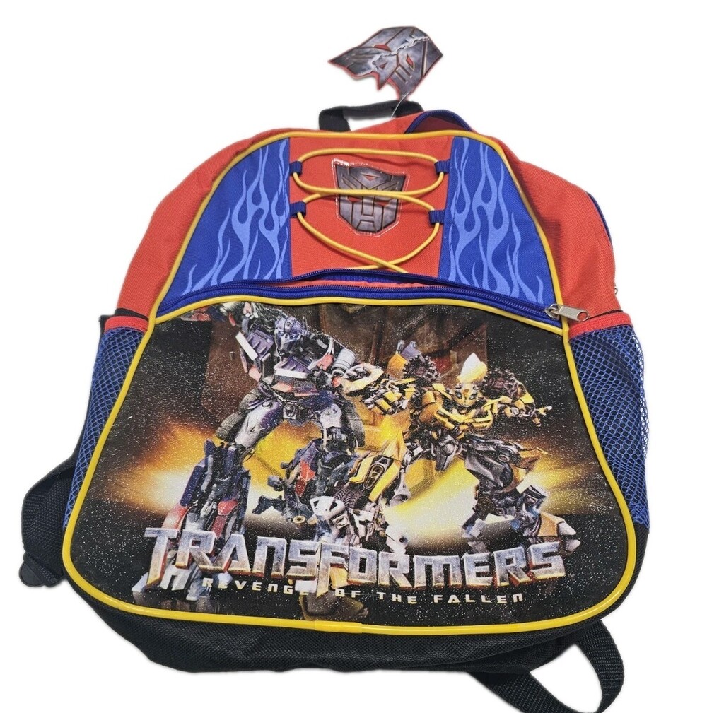 Transformers Revenge of the Fallen Kids Backpack Hasbro 2010 Red Blue NWT